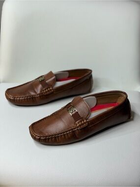 Unisex Women’s 36.5 37 Brown Leather Slip-On Loafers